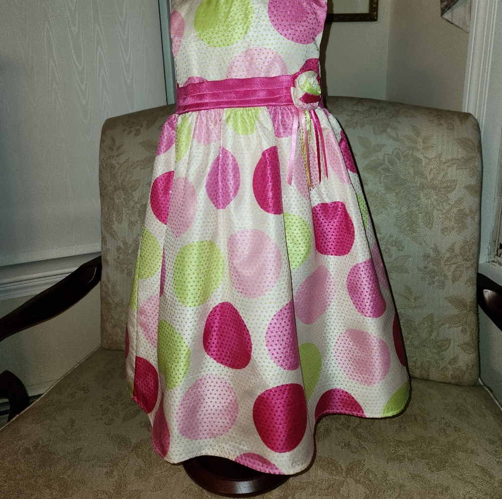 Girls size 6X multi color glitter dress